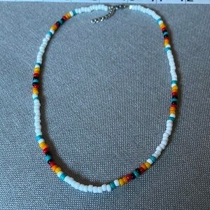 Stretchy plastic beaded necklace